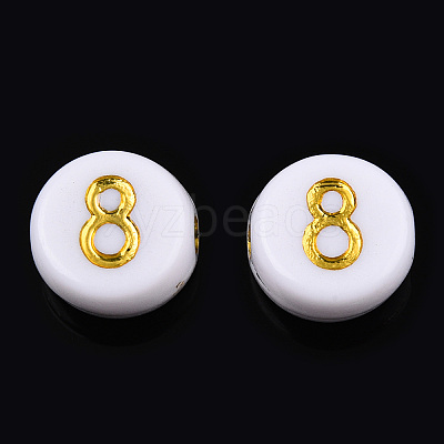 Plating Acrylic Beads X-PACR-R243-02-1