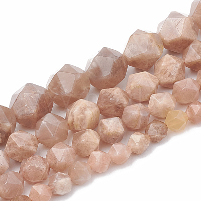 Natural Sunstone Beads Strands G-S332-6mm-008-1