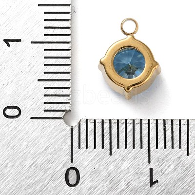 304 Stainless Steel Micro Pave Cubic Zirconia Pendants LS-STAS-K292-01G-03-1