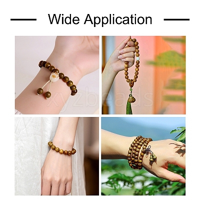 Natural Sandalwood Beads Strands WOOD-F008-02-D-1