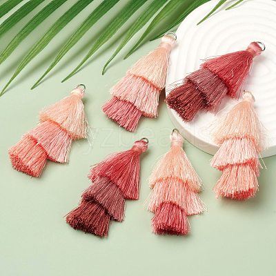 6Pcs 3 Colors Polyester Tassel Big Pendant Decorations FIND-FS0001-02A-1