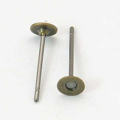 Stud Earring Settings KK-C2903-NFAB-1