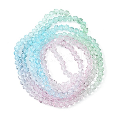 2 Strand Transparent Glass Beads Strands GLAA-YW0001-54-1