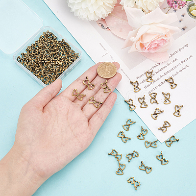 100Pcs Tibetan Style Alloy Pendants TIBEP-PH0001-68-1