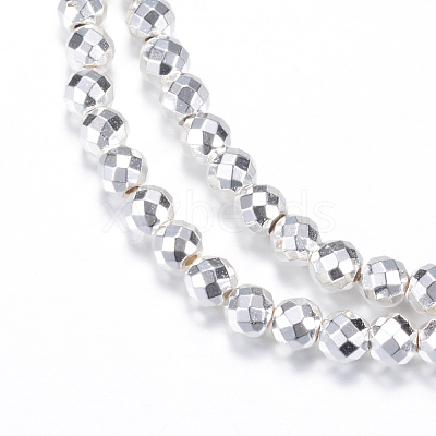 Electroplate Non-magnetic Synthetic Hematite Bead Strands G-Q465-23S-1