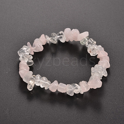 Chips Gemstone Beaded Stretch Bracelets BJEW-JB01825-1