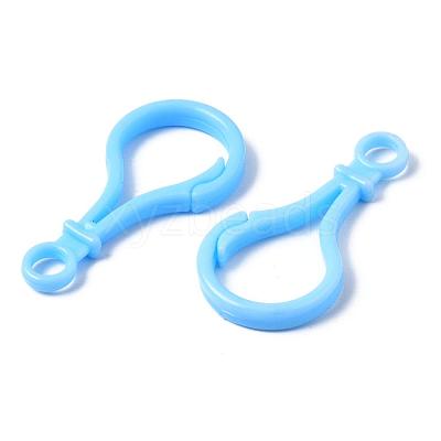 Opaque Solid Color Bulb Shaped Plastic Push Gate Snap Keychain Clasp Findings KY-R006-06-1