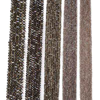 Electroplate Glass Beads Strands EGLA-A044-T1mm-B16-1
