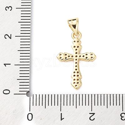 Brass Micro Pave Cubic Zirconia Pendants KK-C162-104G-1