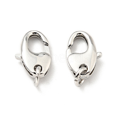 Rack Plating Brass Lobster Claw Clasps KK-G416-24P-1