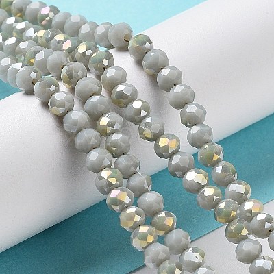 Electroplate Opaque Glass Beads Strands EGLA-A034-P4mm-H01-1