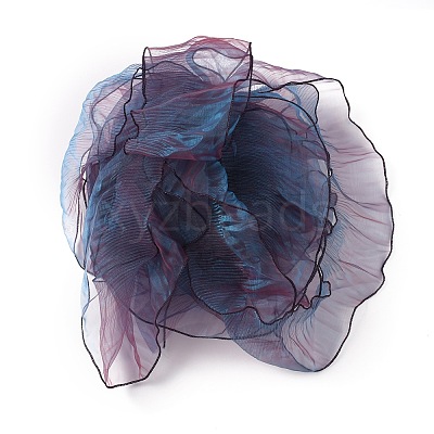 Polyester Pleated Lace Trim Ribbon OCOR-WH0079-45C-1