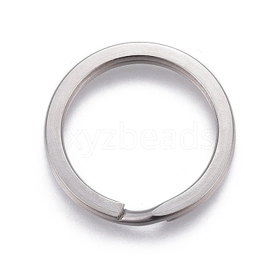Tarnish Resistant 304 Stainless Steel Split Key Ring Clasps STAS-L226-007B-1
