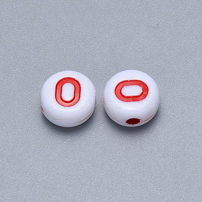 Craft Acrylic Horizontal Hole Letter Beads SACR-S201-11O-1