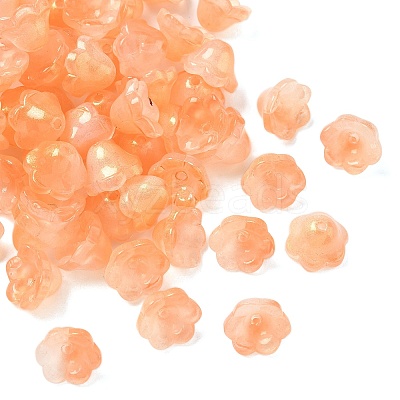 Transparent Glass Beads Caps GLAA-B028-01D-1
