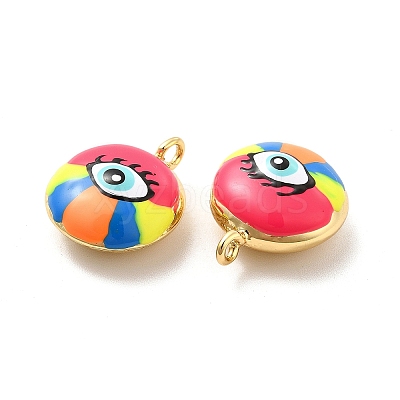 Brass Enamel Charms KK-P222-06G-02-1