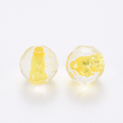 Transparent Acrylic Beads TACR-S154-10A-81-1