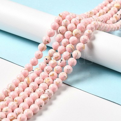 Synthetic Turquoise and Sea Shell Assembled Beads Strands G-D482-01C-06-1