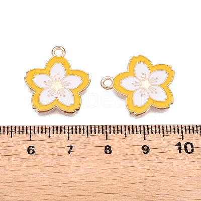 Light Gold Plated Alloy Enamel Pendants PALLOY-N176-28B-RS-1