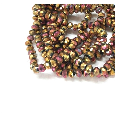 Electroplate Glass Bead Strands EGLA-G014-4mm-FP01-1