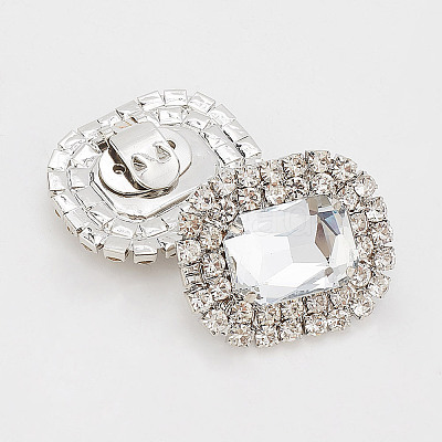Alloy Rhinestone Shoe Decorations FIND-WH0126-417C-1