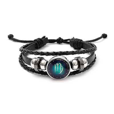 Imitation Leather Triple Layer Multi-strand Bracelets FS-WGC42D3-08-1
