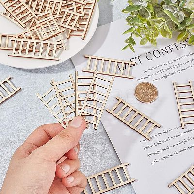 Ladder Unfinished Wooden Ornaments WOOD-WH0100-31-1