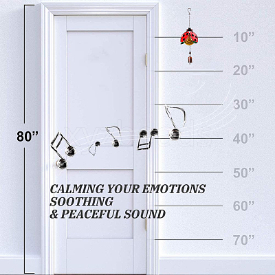 Glass Wind Chimes HJEW-WH0042-90B-1