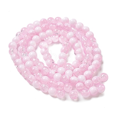 Crackle Glass Beads Strands GLAA-U001-8mm-03-1