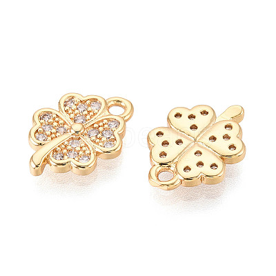 Brass Micro Pave Cubic Zirconia Charms X1-KK-N263-117G-1