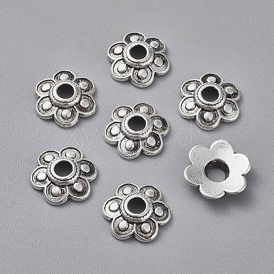 Tibetan Style Alloy Bead Caps X-LF10362Y-NF-1