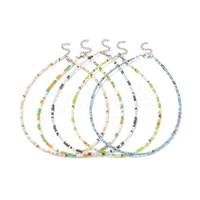Glass Seed Beaded Two Loops Wrap Bracelet for Women BJEW-JB09216-1