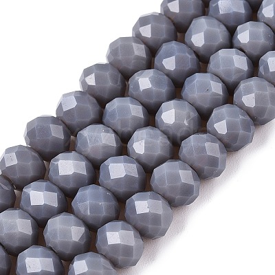 Opaque Solid Color Imitation Jade Glass Beads Strands EGLA-A044-P6mm-D10-1