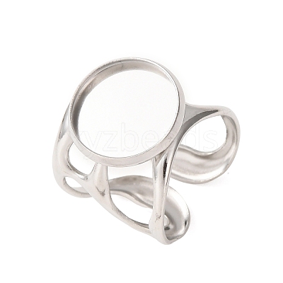 304 Stainless Steel Cuff Ring Components SA-CBA76C4-02P-04-1