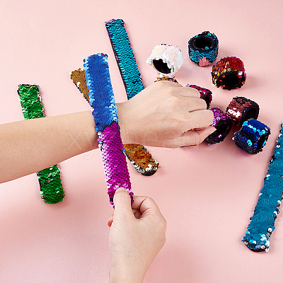 Mermaid Slap Bracelets BJEW-TA0003-01-1