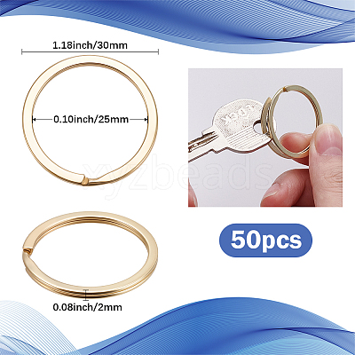 50Pcs Alloy Double Loops Jump Rings FIND-SP0005-48-1