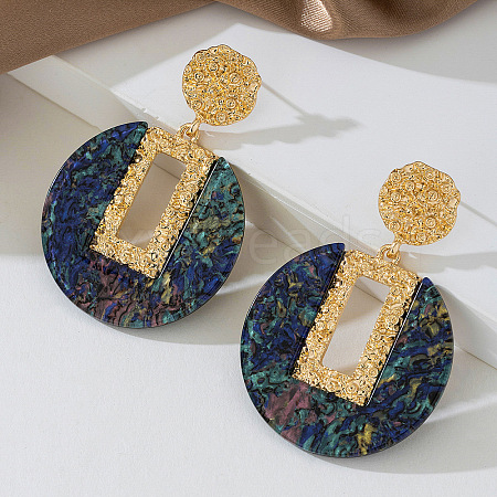 Alloy & Acrylic Stud Dangle Earrings FS-WGB9194-04-1