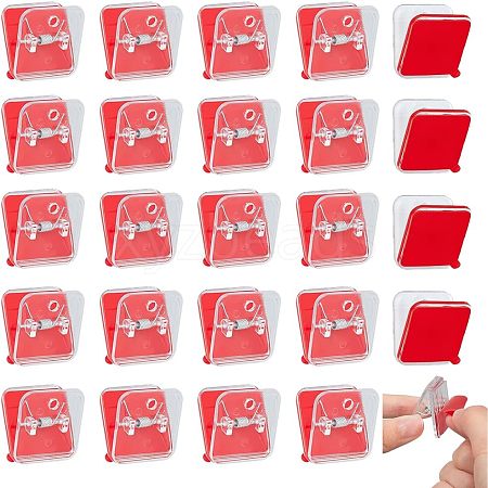 24Pcs Self-Adhesive Hanging Spring Clips AJEW-FH0002-69-1