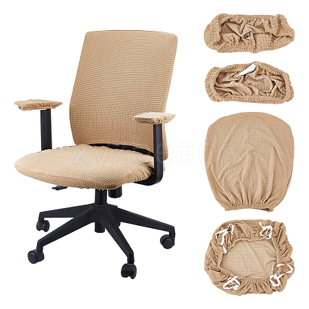 Polyester Chair Pad & Back & Handrail Cover Sets AJEW-WH0077-049B-1