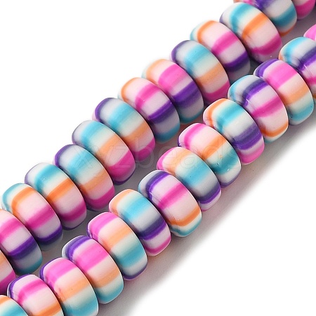 Polymer Clay Beads Strands CLAY-H006-02B-1