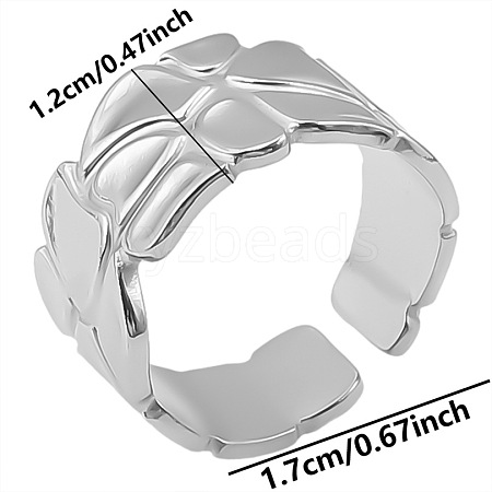 Non-Tarnish Minimalist 304 Stainless Steel Cuff Rings EG1684-1-1