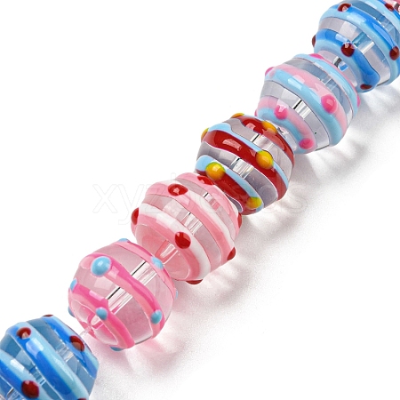 Handmade Bumpy Lampwork Beads Strands LAMP-R145-09-1