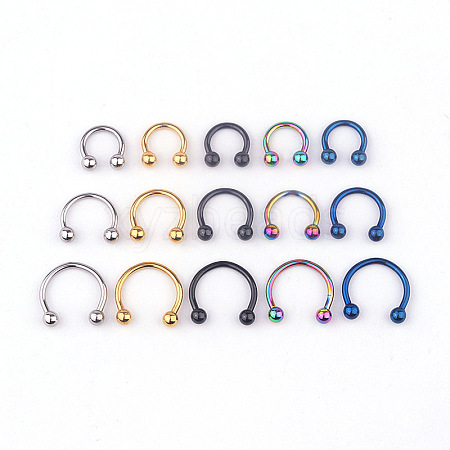 316L Surgical Stainless Steel Hoop Nose Rings for Women Men WGA64B5-03-1