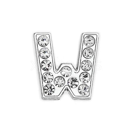 Eco-Friendly Zinc Alloy Slide Charms ALRI-WH0001-01P-W-1