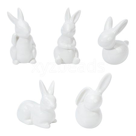 Globleland 5Pcs 5 Style Porcelain Display Decoration AJEW-GL0002-01-1