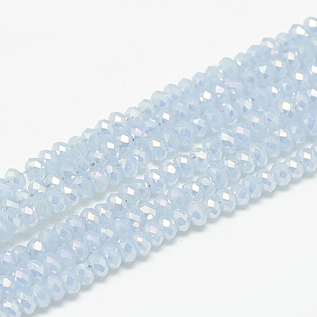 Electroplate Glass Beads Strands X-EGLA-Q112-A02-1