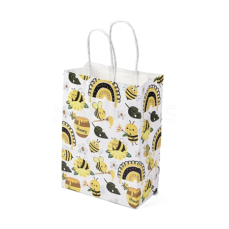 Bees Theme Rectangle Paper Bags LS-CARB-F012-02E-1
