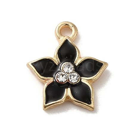 Flower Alloy Enamel Pendants ENAM-A007-05KCG-01-1