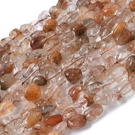 Natural Rutilated Quartz Beads Strands G-L493-10-1