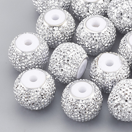 Resin Rhinestone Beads RESI-T020-02C-03-1